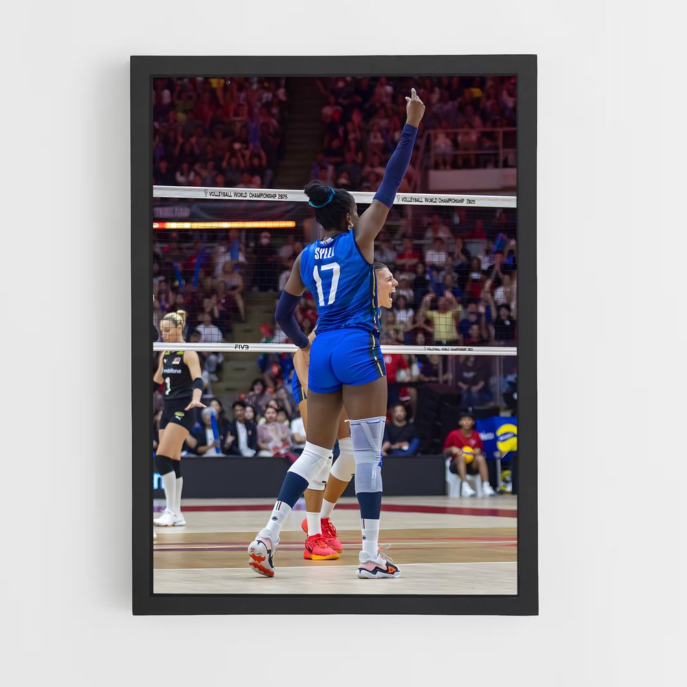 Poster Spike et Précision – affiche Volleyball (vue 2)